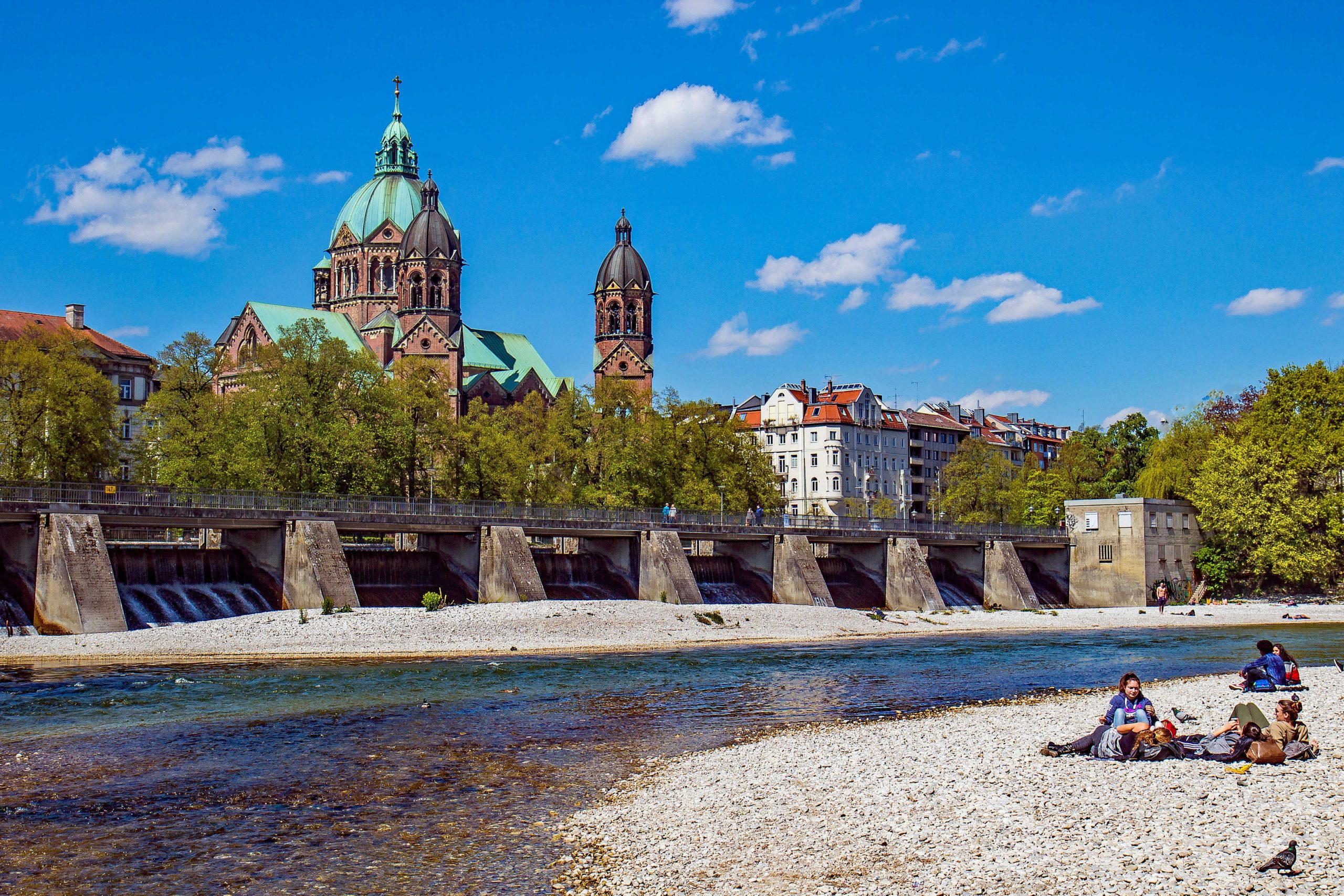 Isar vor der Lukaskirche, © München Tourismus, Werner Boehm